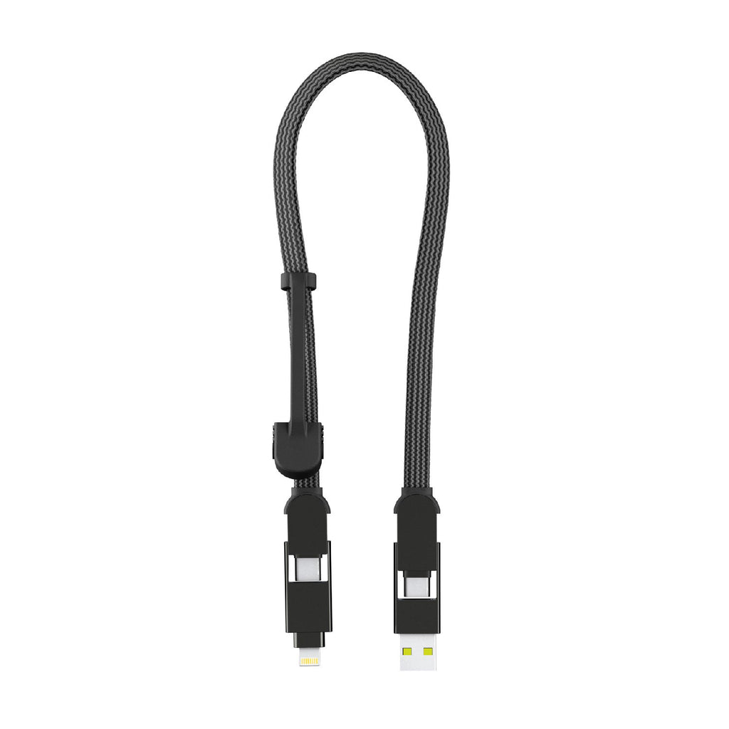 InCharge XL 30 cm1ft: The Perfect Portable Charger Keyring Cable for Travel Enthusiasts with Built-In Wallet Tracker