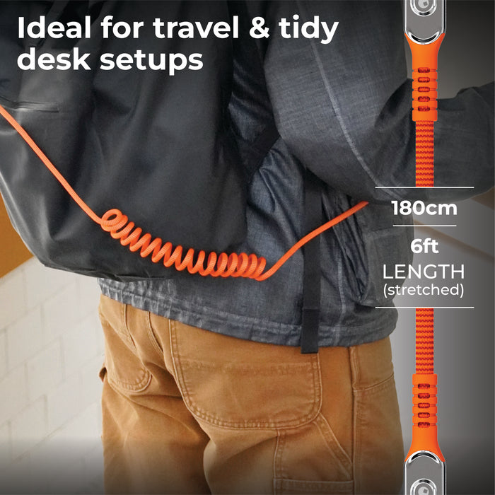inCharge® Life Coiled - 240W USB-C Cable, 1.8m / 6ft