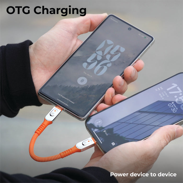 inCharge® Life Keyring - 240W USB-C Cable, 15cm / 0.5ft